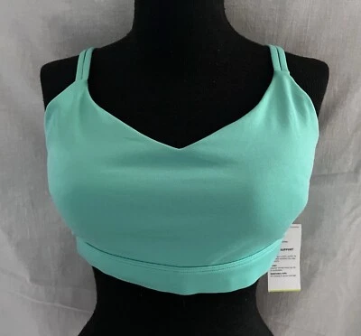 Top trasero con tiras acolchado deportivo soporte ligero turquesa azul marino antiguo - XL ¡NUEVO CON ETIQUETAS! Foto 1 de 4