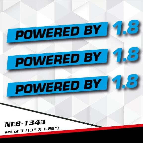 POWERED BY 1.8L Decal Sticker for Audi A3 SLK200 Ecotec  Versa Jetta  NEB-1343 - Image 1 of 1