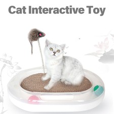 carno Cat Track Fun Toy Ball Disk Circle Puzzle Tunnel with Cat Scratcher A1A9