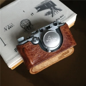 Media funda de cuero genuino Cam-in para cámara Leica IIIF 3F IIIC 3C - Imagen 1 de 22