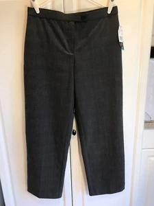 NUEVO Pantalones de vestir para mujer Briggs New York talla 16 gris oscuro + cintura cómoda - Imagen 1 de 7
