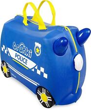 Trunki Children''s Ride-On CArry-On Sit-On Suitcase Percy Police Car, Blue
