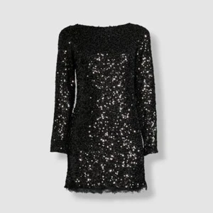 Sachin & Babi NWT Cameron Sequin-embellished Mini Dress In Black Sz 14 MSRP 395 - Picture 1 of 10