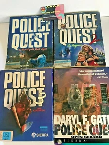 Police Quest 1 2 3 4 Open Season PC Big Box SIERRA Collection 100% CIB Complete! - Picture 1 of 12