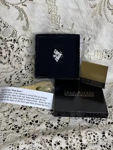 NIB VTG JOAN RIVERS CLASSICS SIGNED SILVER TONE RHINESTONE BEE PIN BROOCH - Picture 1 of 5