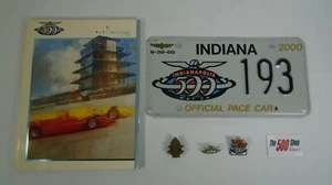2000 Indianapolis 500 Program Pace Car Plate Bronze Pit Badge Event & Track Pin - Picture 1 of 12