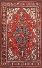Pre-1900 Antique Sarouk Farahan Vegetable Dye Hand-knotted Area Rug 4'x7' Carpet