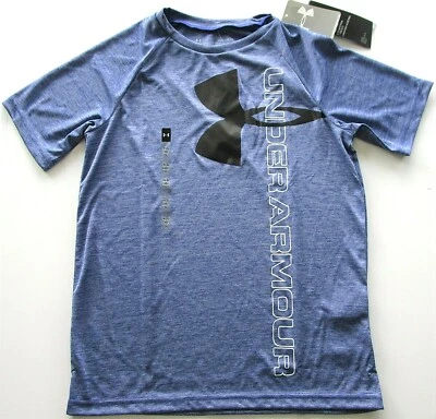 Under Armour Heat Gear Boys' Purple Marled Short Sleeve Shirt Large (14-16) NWT - Image 1 of 4