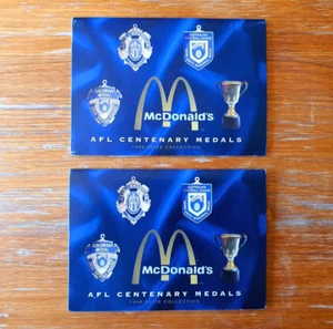 AFL Centenary Medals 1996 Elite Collection McDonald's x 2 Consecutive Numbered - Picture 1 of 9