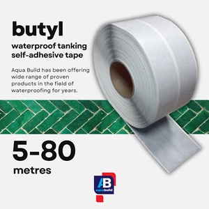 Waterproof Tanking Tape | Self Adhesive Butyl | Aqua Elastic Seal | Under Tiles - Picture 1 of 14
