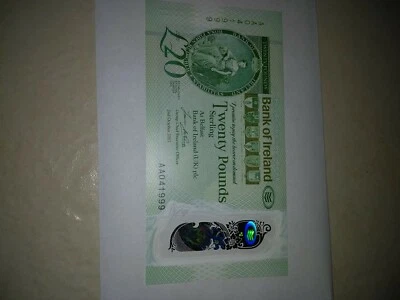  BANK  OF  IRELAND £20  NOTE, 2017. PREFIX  AA, UNCIRCULATED,  POLYMER. - Image 1 of 4