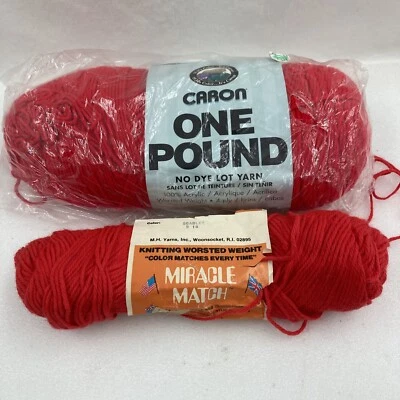 Lote mixto de hilo rojo 16+ onzas de 2 madejas parciales Foto 1 de 2