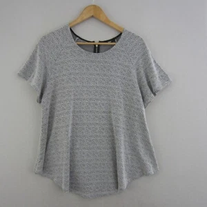 Sportsgirl Top Womens 12 Grey Tee T-Shirt Stretch Pullover Flowy Career Casual - Picture 1 of 13