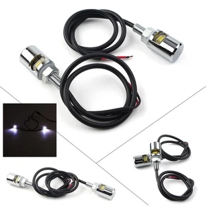 Motor 2x Chrom-Schraubbolzen Lampe Universal-Kennzeichenbeleuchtung 12V - Picture 1 of 11