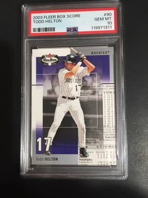 2003 FLEER BOX SCORE TODD HELTON, #90, PSA 10, HOF (Free Shipping On 3!) POP 1 - Image 1 of 2