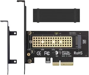 Adattatore da M.2 NVME a PCIe 3.0 x4 con soluzione dissipatore in alluminio YT-803 - Foto 1 di 7