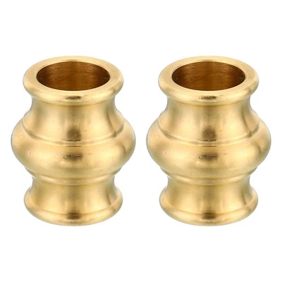 2pcs 22x25mm Solid Brass Lamp Neck Threaded Turned Spindle Slips Lamp Finial Foto 1 de 4