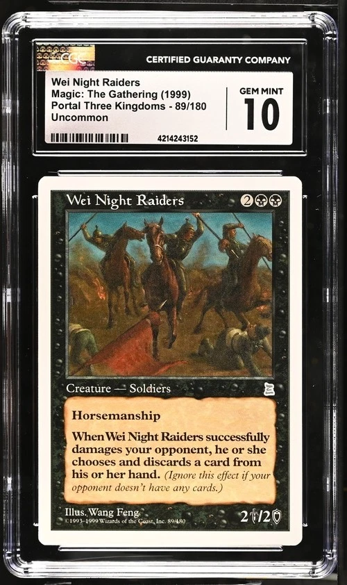 WEI NIGHT RIDERS GEM MINT 10 Portal Three Kingdoms P3K CGC Graded MtG - Image 1 of 2
