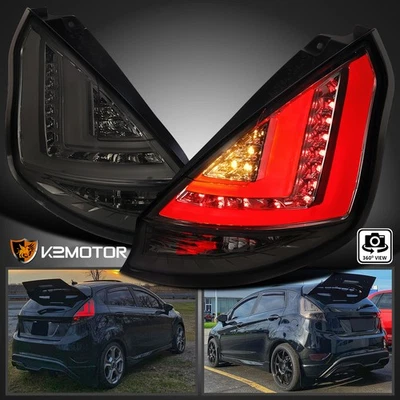 Smoke Fits 2014-2019 Ford Fiesta Hatchback LED Tube Tail Lights Lamps Left+Right Foto 1 de 4