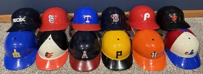 VTG 1970s Lot of Twelve (12) Laich Sports Product Corp. Replica Baseball Helmets - Image 1 of 4