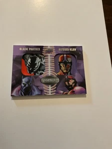 2015 Marvel Vibranium Chrome DUAL Patch Black Panther Klaw Karte P2-16 - Bild 1 von 2