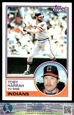 1983 Topps #480 Toby Harrah Cleveland Indians 83TB - Image 1 of 2