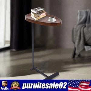 Small Side Table Narrow C Shaped End Table for Sofa Couch and Bed Bedroom - Picture 1 of 24