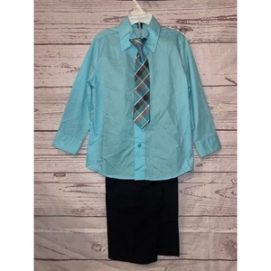 George NWOT Blue And Black Boys Suit with tie Sz 5 - Picture 1 of 9