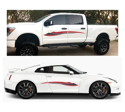 2X calcomanías a rayas con detalles de barco para remolque RV gráficos pegatina a color 50"X5,5" Foto 1 de 4