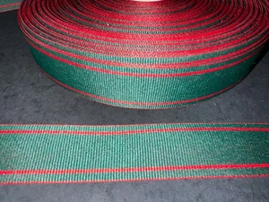 Grosgrain Red Green Holiday Ribbon 7/8" inches  10 yards Free Shipping - Picture 1 of 1