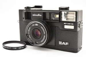 [Quasi come nuovo] Minolta Hi-Matic AF ROKKOR 38 mm f/2.8 fotocamera compatta pellicola GIAPPONE - Foto 1 di 24