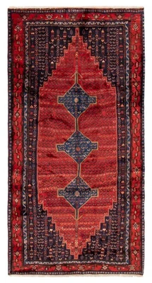 Alfombra oriental tradicional vintage anudada a mano alfombra de lana de 4'10" x 9'6" Foto 1 de 4