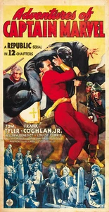 Las aventuras de la capitana Marvel (1941) Tom Tyler póster de película en serie de culto 18x36 - Imagen 1 de 1