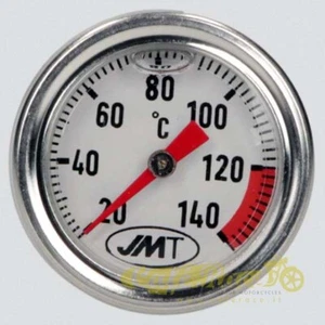 Termometro olio motore cromato / fondo bianco filettatura da 30 x 1,5 mm - Imagen 1 de 3