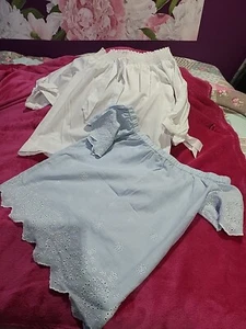 2x Cold Shoulder Ladies Tops size 12. Vgc. Red Herring Dorothy Perkins Preowned - Picture 1 of 9