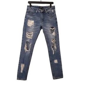 MEN'S Light Wash Distressed Blue Jeans Forever 21 pant Size 30 - Picture 1 of 4
