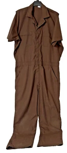 Wrangler Big Ben by Brown Short Sleeved Zip-Up Coverall Jumpsuit - Size XL Long - Picture 1 of 11