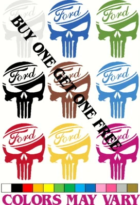FORD PUNISHER Decals  BUY 1 GET 1 FREE Car FORD Truck FREE SHIPPING   - Image 1 of 2