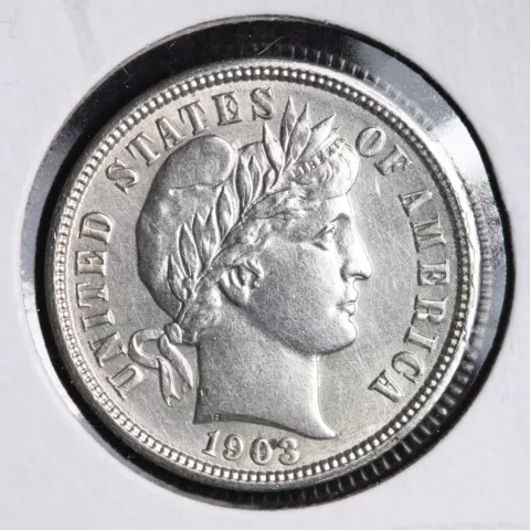 1903 Barber Silver Dime CHOICE UNC *UNCIRCULATED* MS E209 GJEM Cover