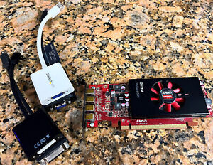 ATI AMD FirePro W4100 2GB GDDR5 128-bit PCIe 3.0 x16 Mini DP  with adapters