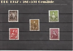 DDR Jahrgang 1957 SATZ Gemälde MiNr 586-591 gestempelt - Bild 1 von 1