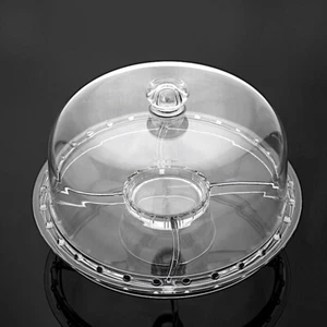 CLEAR 12" Acrylic CAKE STAND 6 in 1 MULTIFUNCTIONAL SERVING PLATTER Party Home - Picture 1 of 6