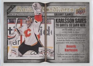 2010-11 Upper Deck Rookie Headliners Henrik Karlsson #RH14 Rookie RC