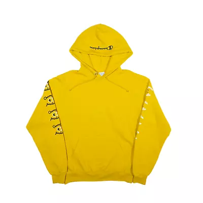 CHAMPION Hoodie Yellow Pullover Womens S • 14.63€