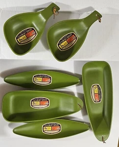 1960s David Douglas Gourmet Server Trays Vintage Avocado Green Set Of 6 Accalac - Picture 1 of 19