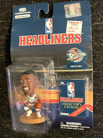 NBA Headliners Grant Hill 3 Inch Figure Detroit Pistons 1997 Corinthian-NEW Cover
