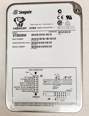 Seagate Medalist ST36530W 6.5GB 7200 RPM Ultra2 68pin Wide SCSI HDD - Image 1 of 3