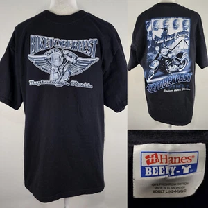 Vintage 2004 Hanes Beefy T-Shirt Herren groß Biketoberfest Daytona Beach FL Hurricane - Bild 1 von 7