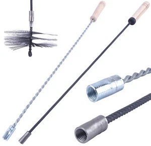 Schubstange M12 Stange für Schornsteinbürsten Kaminbürste Flexible Stange 0,6-1m - Bild 1 von 15