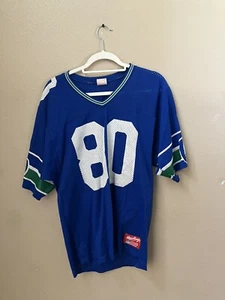 Vintage 80s Seattle Seahawks Steve Largent Jersey Made in USA Rawlings Sz Medium - Picture 1 of 5